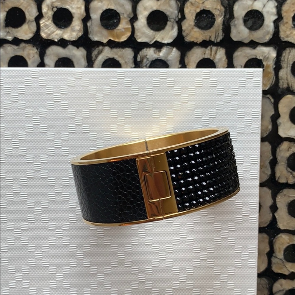 Swarovski // Black & Gold Bangle